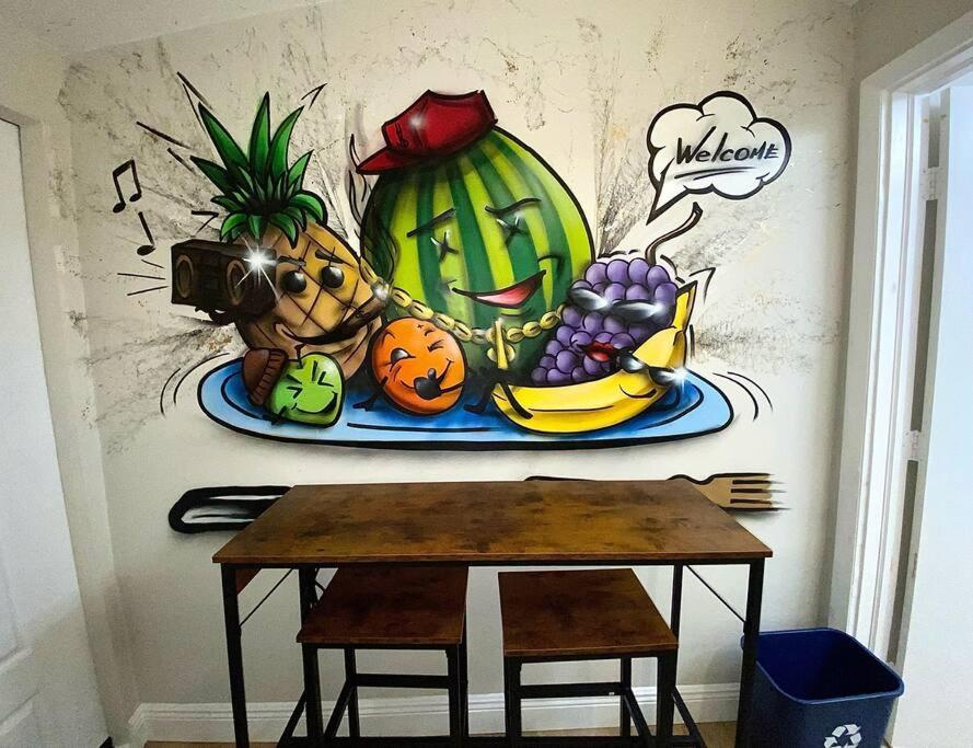 Cozy & Colorful Miami Art Canvas W/Hottub & Murals Exterior foto